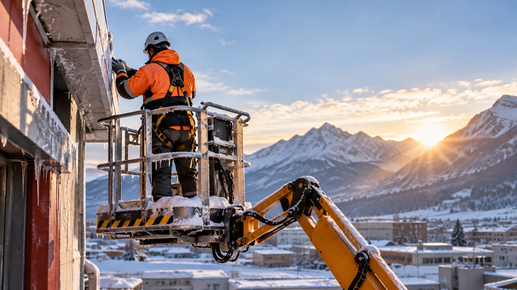 Lavori in quota in inverno